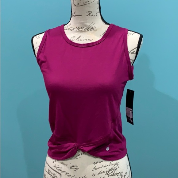 Bally Tops - 💕5/$15 Bally Knot front workout tank in Berry , S